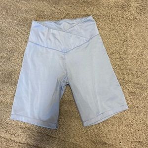 Blue biker shorts